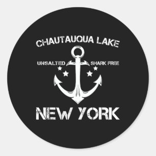 Adesivo Lago Chautauqua Nova York Pesca Divertida Presente