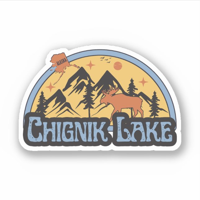 Adesivo Lago Chignik, Alaska Sticker (Frente)