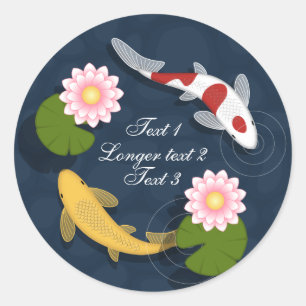 Adesivo Lago de Peixes Koi Japoneses