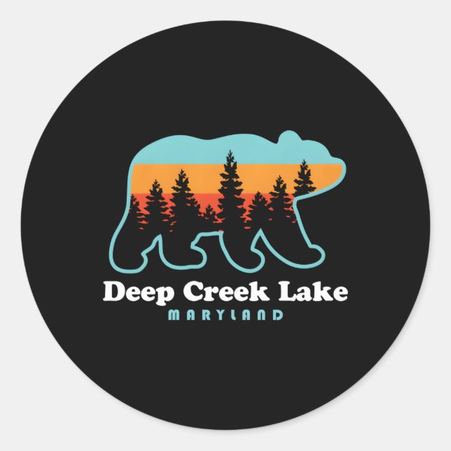 Adesivo Lago Deep Creek Maryland Bear Deep Creek Lake (Frente)
