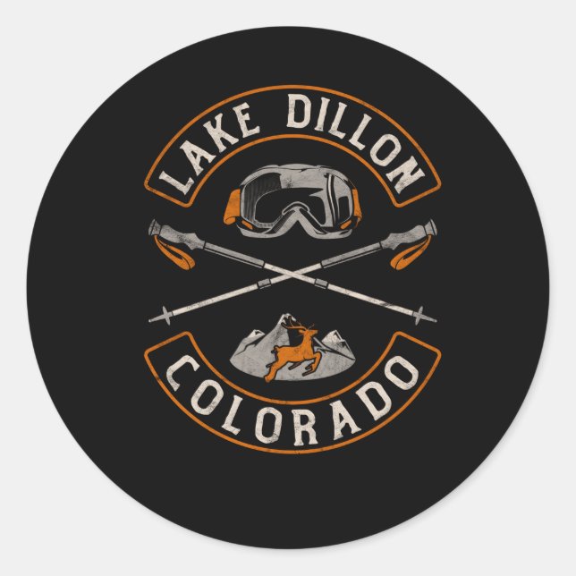 Adesivo Lago Dillon Colorado Mountain Biker Patch Backpri (Frente)