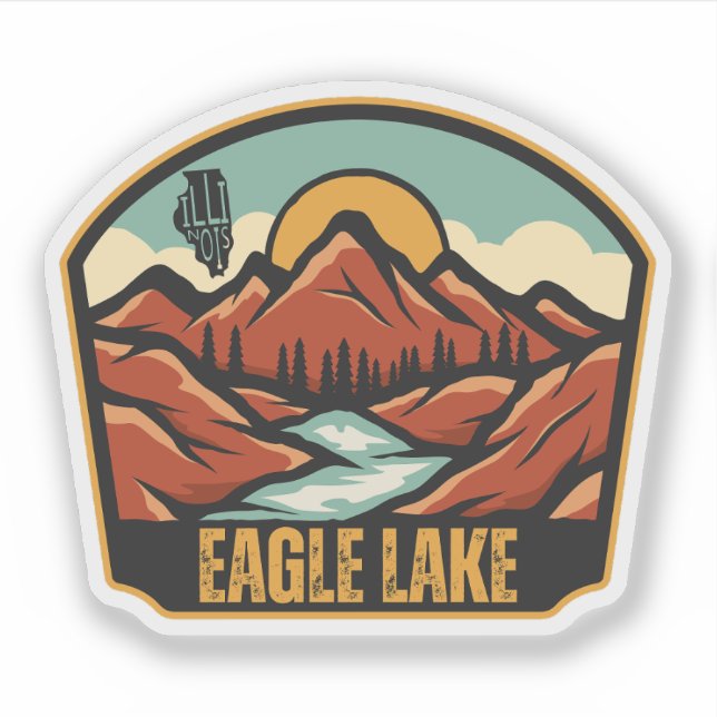 Adesivo Lago Eagle, Illinois (Frente)