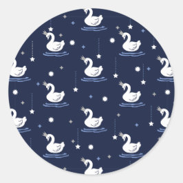 Adesivo Lago Encantado - Graceful Swan Pattern Design