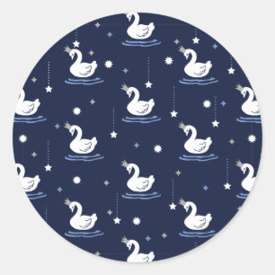 Adesivo Lago Encantado - Graceful Swan Pattern Design
