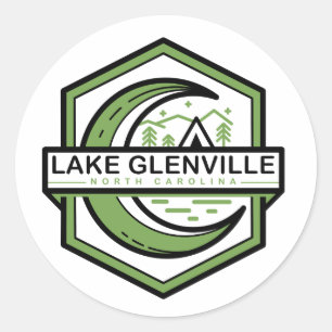 Adesivo lago glenville norte carolina lua