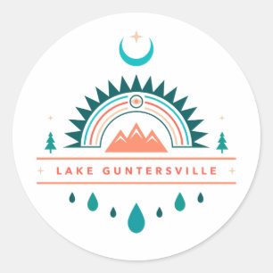 Adesivo lago guntersville alabama rainbow moon