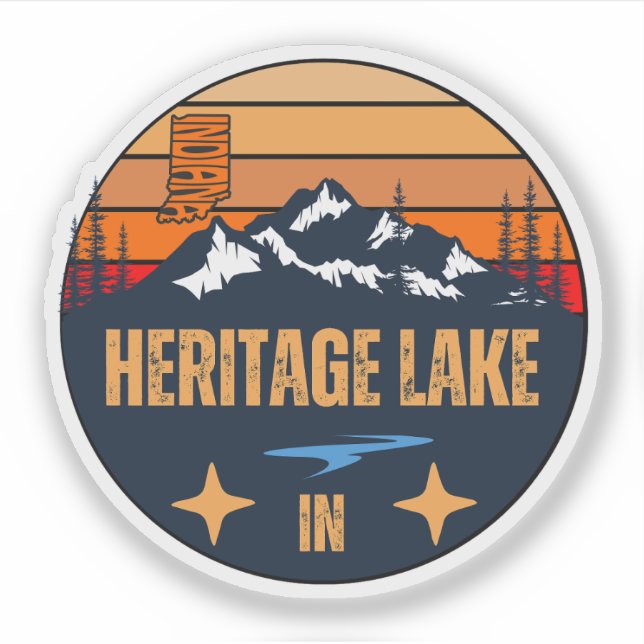 Adesivo Lago Heritage, Indiana (Frente)