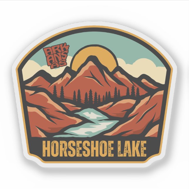 Adesivo Lago Horseshoe, Arkansas  (Frente)