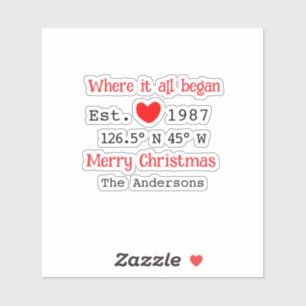 Adesivo Lago House ets. Coordenadas personalizadas do ano 