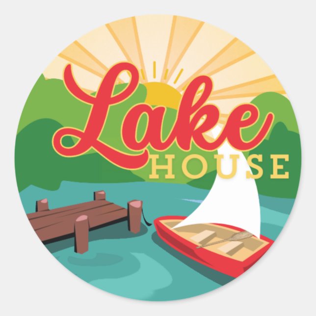 Adesivo Lago House Round Stickers (Frente)
