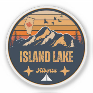 Adesivo Lago Island, Alberta