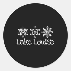 Adesivo Lago Louise Canada Snowflakes Ski Skiing Skier Sno
