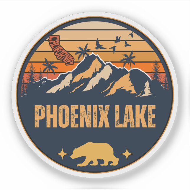 Adesivo Lago Phoenix, Califórnia (Frente)