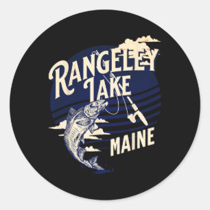 Adesivo Lago Rangeley Maine Fly Fishing Truta B Fisher Lem