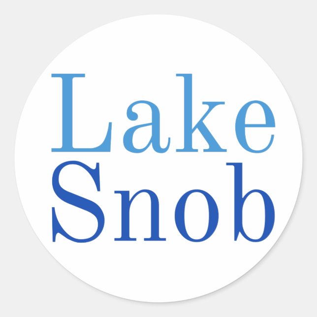 Adesivo Lago Snob Sticker — diversão e beleza (Frente)