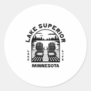 Adesivo Lago Superior Minnesota Outdoors Antigo 1 