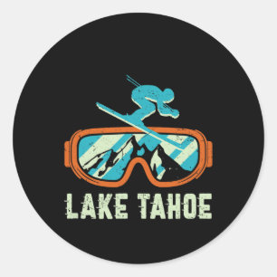 Adesivo Lago Tahoe California Retro Vintage Skiing E Sno