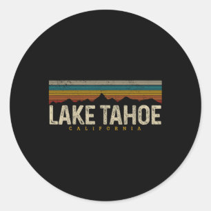 Adesivo Lago Tahoe Vintage Montanhas Caminhadas Acampament