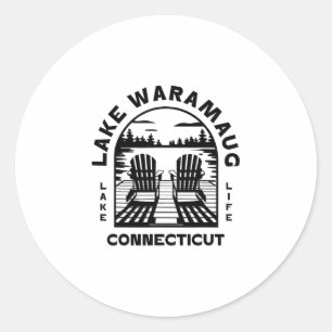 Adesivo Lago Waramaug Connecticut Exteriores Antigo