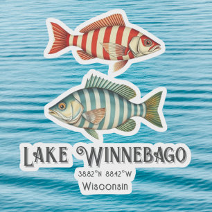 Adesivo Lago Winnebago, Pesca de peixes náuticos do Wiscon