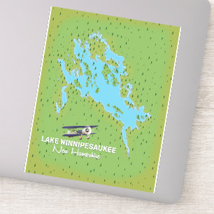Adesivo Lago Winnipesaukee New Hampshire poster de viagens
