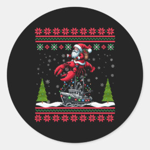 Adesivo Lagosta Ugly Xmas Oferece Papais noeis De Lagosta