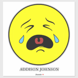 Adesivo Lágrimas Tristes Chorando Emoji Yellow Face Add Na