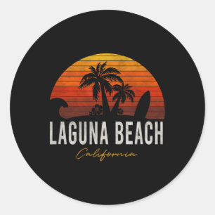 Adesivo Laguna Beach California Palms Vacing Surf Sundow