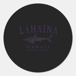 Adesivo Lahaina havaí tubarão vintage plum art pesca