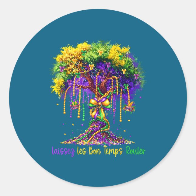 Adesivo Laissez Les Bon Temps Rouler Mardi Gras Tree 2026  (Frente)