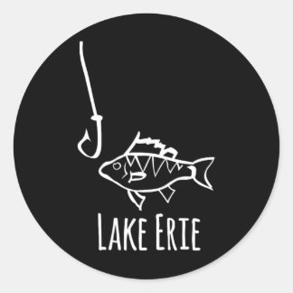 Adesivo Lake Erie Pensilvânia Pescaria Anzol Perca Tr