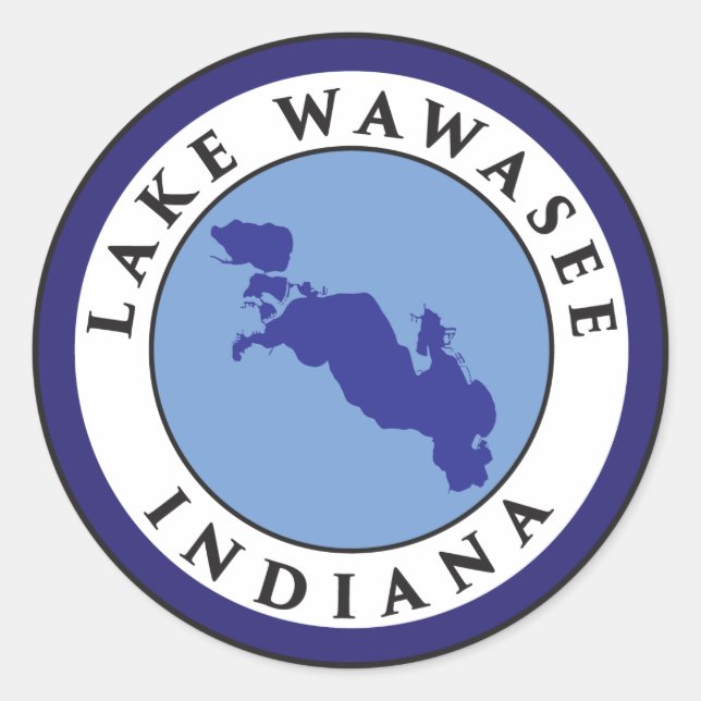 Adesivo Lake Wawasee, Indiana (Frente)