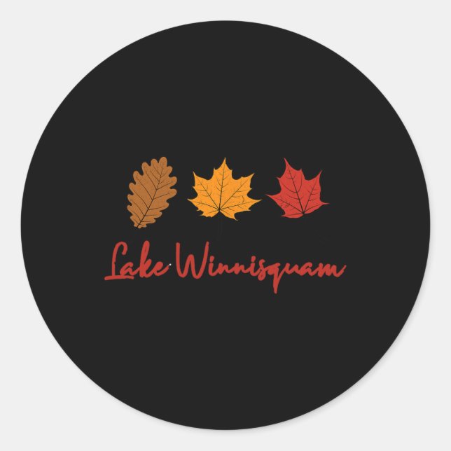 Adesivo Lake Winnisquam Fall Foliage Autumn Leaf Ing Oak M (Frente)