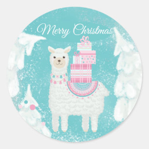 Adesivo Lama Bonito com presentes de Natal
