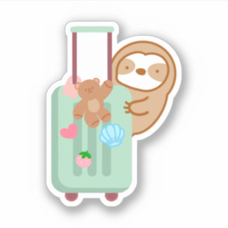 Adesivo Lama de Viagem de Cute Suitcase
