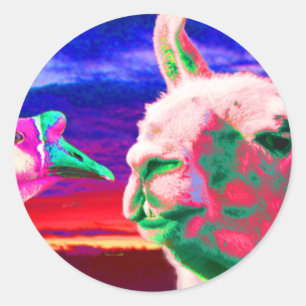 Adesivo Lama, ganso, orca, cabra, montagem do coelho