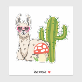 Adesivo Lama legal em óculos de sol em forma de coração