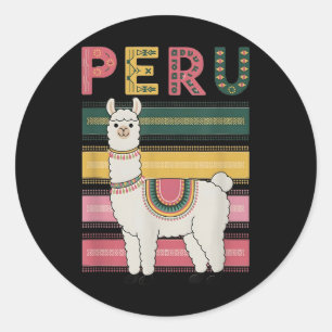 Adesivo Lama Peruano Bonito Do Peru - Design Divertido Do