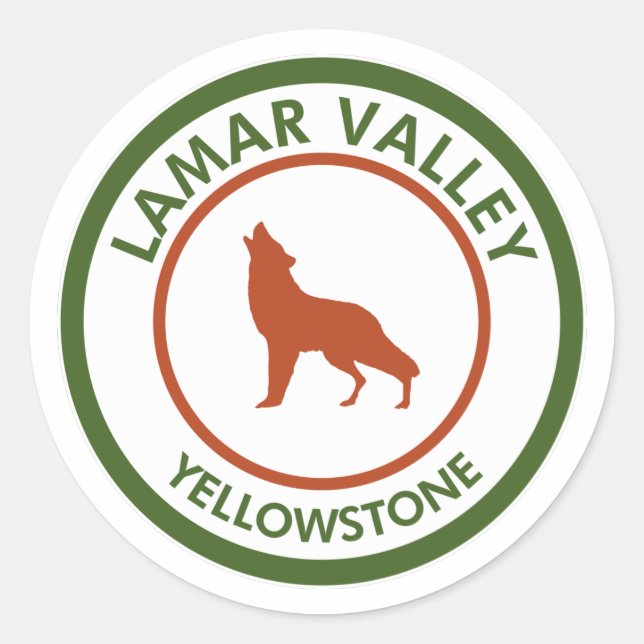Adesivo Lamar Valley Yellowstone Wolf (Frente)