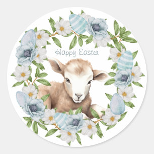 Adesivo Lamas de Páscoa de Aquarela Personalizadas
