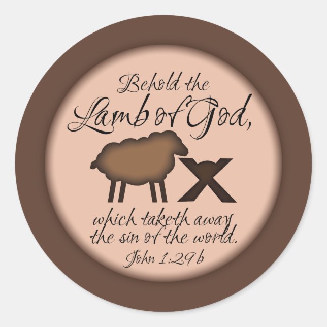 Adesivo Lamb da Bíblia de Natal Verse Stickers (Frente)