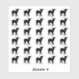 Adesivo Lamb Wedding Place Card Food Meal Menu Choice