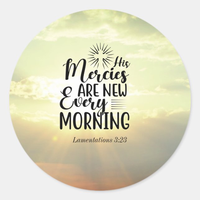 Adesivo Lamentações 3:23 Seus Compaixões Novamente Todas A (Frente)