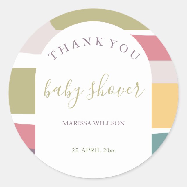 Adesivo Lâmina de Cores de Verão de Abstrato Moderno (Frente)