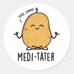 Adesivo Lâmpada De Batata Meditante Medi-Tater