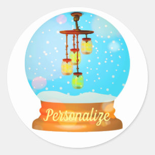 Adesivo Lâmpada de inseto relâmpago, globo de neve