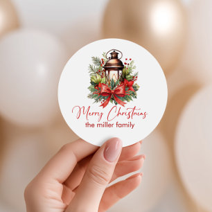 Adesivo Lâmpada Decorada de Natal Feliz Natal