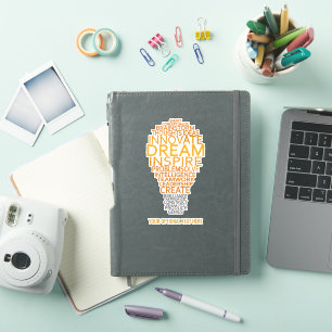 Adesivo Lâmpada Inspiradora de Texto Personalizado