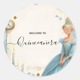 Adesivo Lâmpada Lâmpada Gelo Dourado Céu Azul Quinceanera