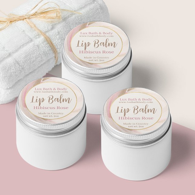 Adesivo Lâmpada Rosa Neutra, Traço Dourado, Lábio Feminino (Criador carregado)